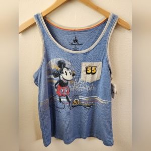 Disney Parks Women's Mickey‎ Mouse Disneyland Resorts 1955 Blue Tank Top XS NWT